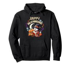 Happy Hallothanksxmas Halloween Thanksgiving Weihnachten Xmas Pullover Hoodie von Hallothanksxmas Halloween Thanksgiving Christmas