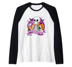 Nightmare Before Coffee Halloween Groovy Kostüm Herren Damen Raglan von Halloween Adult Costume