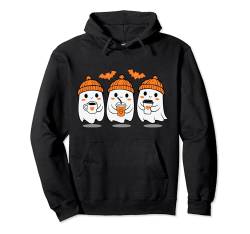 Süßer Kaffeegeist Kürbis Retro Halloween Groovy Kostüm Pullover Hoodie von Halloween Adult Costume