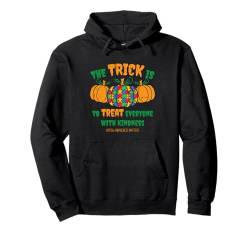 Treat Everyone With Kindness Halloween Design Autismus Puzzle Pullover Hoodie von Halloween Autism Men Women Kids