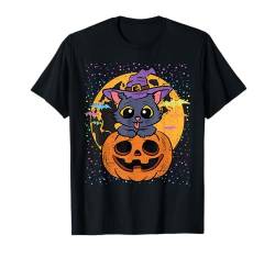 Hexenkatze Kürbis Halloween Design Kätzchen T-Shirt von Halloween Cat Design Men Women Kids