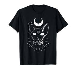 Sphynx Katze Halloween Design Lustiges Gruseltier Haustier Tier T-Shirt von Halloween Cat Design Men Women Kids