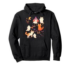 Süßes schwarzes Katzengeisterhexe Halloween-Kostüm für Katzenliebhaber Pullover Hoodie von Halloween Cat For Men Women Girls Kids Spooky co.