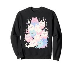 Süßes schwarzes Katzengeisterhexe Halloween-Kostüm für Katzenliebhaber Sweatshirt von Halloween Cat For Men Women Girls Kids Spooky co.