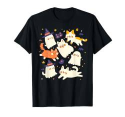 Süßes schwarzes Katzengeisterhexe Halloween-Kostüm für Katzenliebhaber T-Shirt von Halloween Cat For Men Women Girls Kids Spooky co.