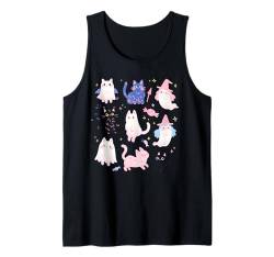 Süßes schwarzes Katzengeisterhexe Halloween-Kostüm für Katzenliebhaber Tank Top von Halloween Cat For Men Women Girls Kids Spooky co.