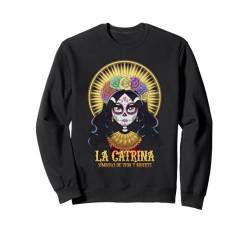 La Catrina Damen Blumen Dia de Los Muertos Tag der Toten Sweatshirt von Halloween Cinco de Mayo Boys Girls Men Women Tees