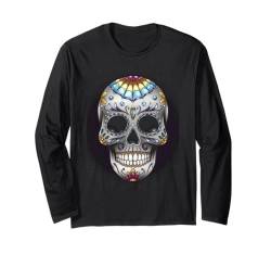 Sugar Skull Calavera Dia de Los Muertos Tag der Toten Langarmshirt von Halloween Cinco de Mayo Boys Girls Men Women Tees