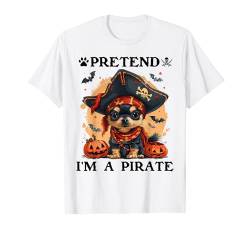 Pretend I'm A Pirate Chihuahua Funny Halloween Pirate Gifts T-Shirt von Halloween Costume Dog Lover Pirate Men Women Kids