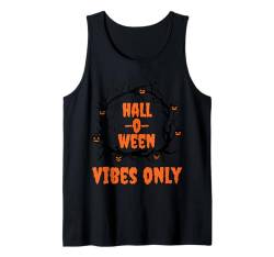 Halloween Vibes Only Kürbis Herbst Kranz Mama Papa Jungen Mädchen Tank Top von Halloween Costume Men Women Kids Toddler Boy Girl