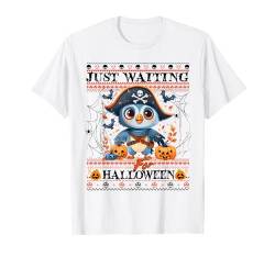 Funny Just Waiting For Halloween Bird Pirate Spooky Vibe T-Shirt von Halloween Costume Spooky Season Men Women Kids