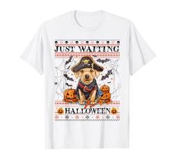 Funny Just Waiting For Halloween Labrador Retriever Pirate T-Shirt von Halloween Costume Spooky Season Men Women Kids