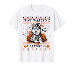 Just Waiting For Halloween Siberian Husky Pirate Spooky Vibe T-Shirt von Halloween Costume Spooky Season Men Women Kids