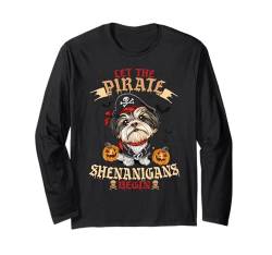 Let The Pirate Shenanigans Begin Havanese Halloween Pirate Langarmshirt von Halloween Costume Spooky Season Men Women Kids