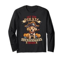 Let The Pirate Shenanigans Begin Labrador Retriever Costume Langarmshirt von Halloween Costume Spooky Season Men Women Kids