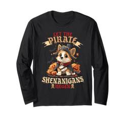 Let The Pirate Shenanigans Begin Pembroke Welsh Corgi Gifts Langarmshirt von Halloween Costume Spooky Season Men Women Kids