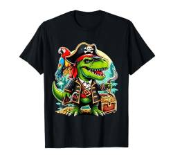 Lustiges Halloween Jungen Kinder Kleinkinder Dinosaurier Trex Pirat T-Shirt von Halloween Costume