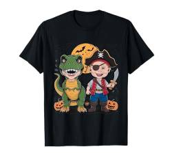 Lustiges Halloween Jungen Kinder Kleinkinder Dinosaurier Trex Pirat T-Shirt von Halloween Costume