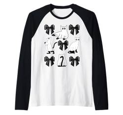 Katze Halloween Herbst Lustige Kitty Katzen Kätzchen Männer Frauen Kinder Raglan von Halloween Costumes Shopp