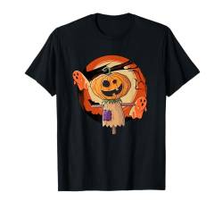 Vintage Art Herren Damen Retro Gruselig Gothic Halloween Geist T-Shirt von Halloween Fall Scary Costume