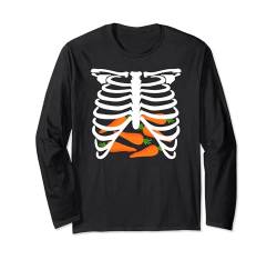 Halloween Adult Youth Kids Fruits Rib Cage Skeleton Carrot Langarmshirt von Halloween Fruits Clothing Co