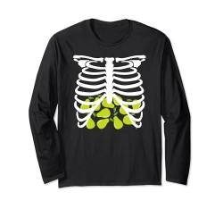 Halloween Genus Pyrus Fruits Rib Cage Skeleton Pears Langarmshirt von Halloween Fruits Clothing Co