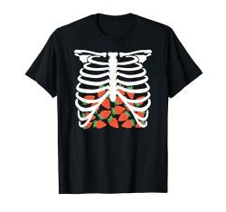 Halloween Strawberry Fruits Rib Cage Skeleton Strawberry T-Shirt von Halloween Fruits Clothing Co