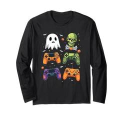 Halloween Gamer Controller Gruseliges Gaming Halloween Fans Langarmshirt von Halloween Gaming Controller Gruseliges Videospiel