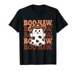 Boohaw Western Cowgirl Cowboy Halloween Party Ghost Kostüm T-Shirt von Halloween Ghost Costume Gift for Halloween Party