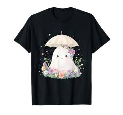 Süßes Boho-Geist unter Regenschirm Halloween Party Geisterkostüm T-Shirt von Halloween Ghost Costume Gift for Halloween Party