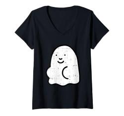 Damen Lustiges Geister-Halloween-Design, Ghoul Spirit, Herren, Damen, Kinder T-Shirt mit V-Ausschnitt von Halloween Ghost Design Men Women Kids