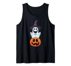 Geist Kürbis Hexenhut Halloween Design Tank Top von Halloween Ghost Design Men Women Kids