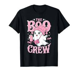 The Boo Crew Halloween Cute Ghost Drinking Ice Coffee Squad T-Shirt von Halloween Ghost Drinking ice Coffee By GnineZa