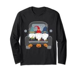 Halloween Zwerge Hexe Spinne Kürbis Niedlich Halloween Langarmshirt von Halloween Gift For Trick Or Treating Gnomes Autumn