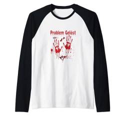 Halloween Blutige Hände Blutspritzer Kostüm Zombie Herren Raglan von Halloween Kostüm Blut Vampir Verkleidung Damen