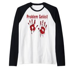 Halloween Blutige Hände Blutspritzer Kostüm Zombie Herren Raglan von Halloween Kostüm Blut Vampir Verkleidung Damen