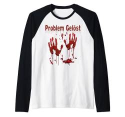 Halloween Blutige Hände Blutspritzer Kostüm Zombie Herren Raglan von Halloween Kostüm Blut Vampir Verkleidung Damen