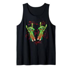 Halloween Blutige Hände Blutspritzer Kostüm Zombie Herren Tank Top von Halloween Kostüm Blut Vampir Verkleidung Damen