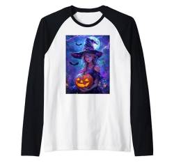 Halloween Deko Frauen Hexe Kürbis Kinder Mädchen Halloween Raglan von Halloween Kostüm Damen Halloween Outfit Herren