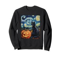 Halloween Deko Frauen Katze Kürbis Männer Kinder Halloween Sweatshirt von Halloween Kostüm Damen Halloween Outfit Herren