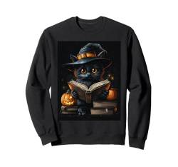 Halloween Deko Frauen Katze Kürbis Männer Kinder Halloween Sweatshirt von Halloween Kostüm Damen Halloween Outfit Herren