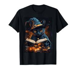 Halloween Deko Frauen Katze Kürbis Männer Kinder Halloween T-Shirt von Halloween Kostüm Damen Halloween Outfit Herren