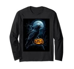 Halloween Deko Frauen Krähe Kürbis Männer Kinder Halloween Langarmshirt von Halloween Kostüm Damen Halloween Outfit Herren