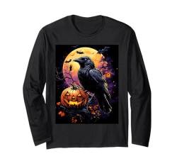 Halloween Deko Frauen Krähe Kürbis Männer Kinder Halloween Langarmshirt von Halloween Kostüm Damen Halloween Outfit Herren