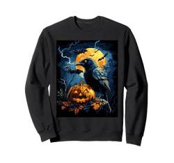 Halloween Deko Frauen Krähe Kürbis Männer Kinder Halloween Sweatshirt von Halloween Kostüm Damen Halloween Outfit Herren