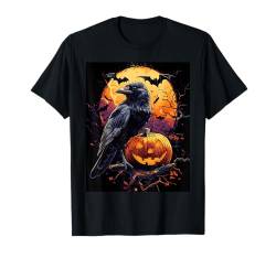 Halloween Deko Frauen Krähe Kürbis Männer Kinder Halloween T-Shirt von Halloween Kostüm Damen Halloween Outfit Herren