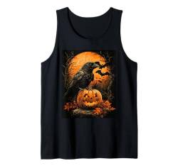 Halloween Deko Frauen Krähe Kürbis Männer Kinder Halloween Tank Top von Halloween Kostüm Damen Halloween Outfit Herren