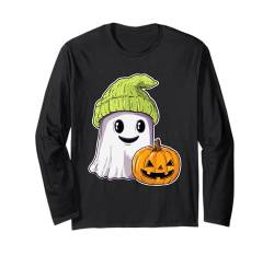 Halloween Deko Frauen Männer Kinder Geist Kürbis Halloween Langarmshirt von Halloween Kostüm Damen Halloween Outfit Herren