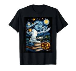 Halloween Deko Frauen Geist Buch Männer Kinder Halloween T-Shirt von Halloween Kostüm Damen Herren Halloween Outfit