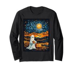 Halloween Deko Frauen Geist Kürbis Männer Kinder Halloween Langarmshirt von Halloween Kostüm Damen Herren Halloween Outfit